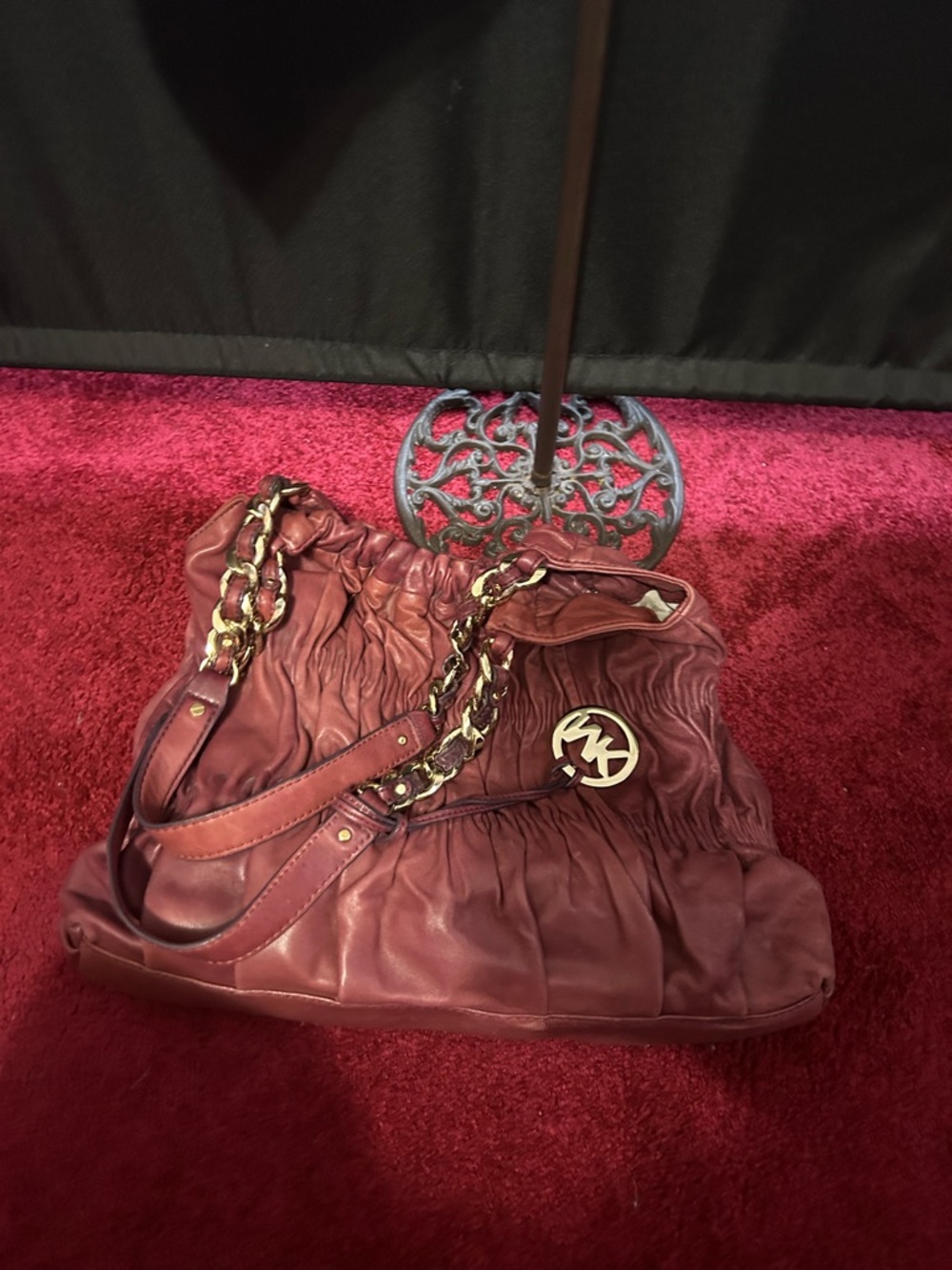 Micheal Kors burgundy purse